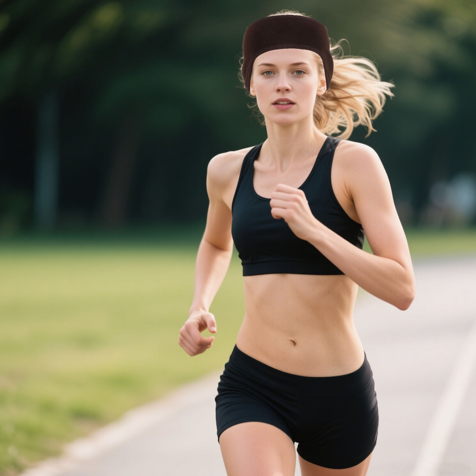 Running Gear Outdoor - 2개입 야외 방풍 플리스 헤드밴드 따뜻한