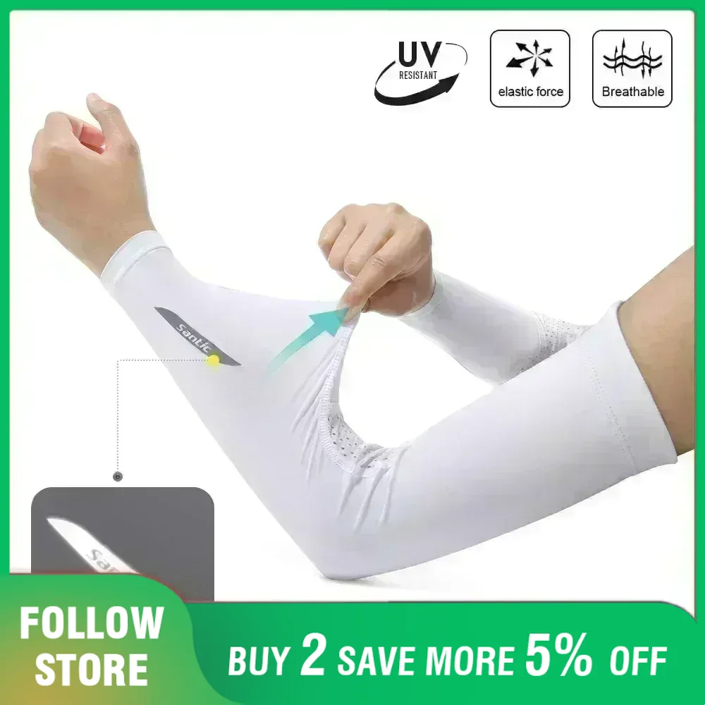 Running Gear Essential - Santic 스포츠 팔 압축 슬리브, 여름