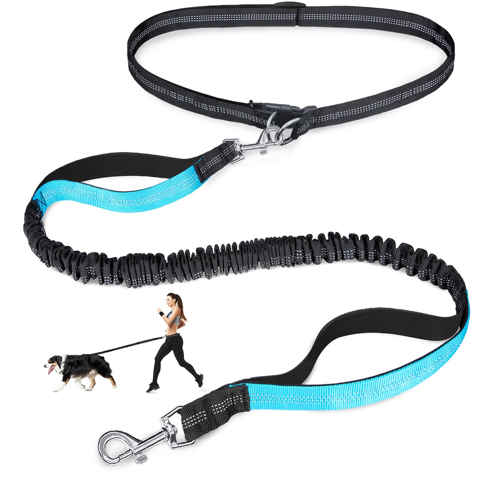 Running Gear Dog - 이중 탄성 반사 러닝 리쉬 휴대용