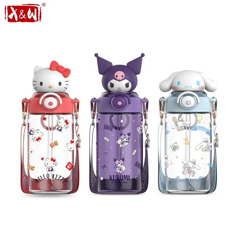 Running Gear Kids - X&W 카와이 산리오 인형 빨대컵 650ml