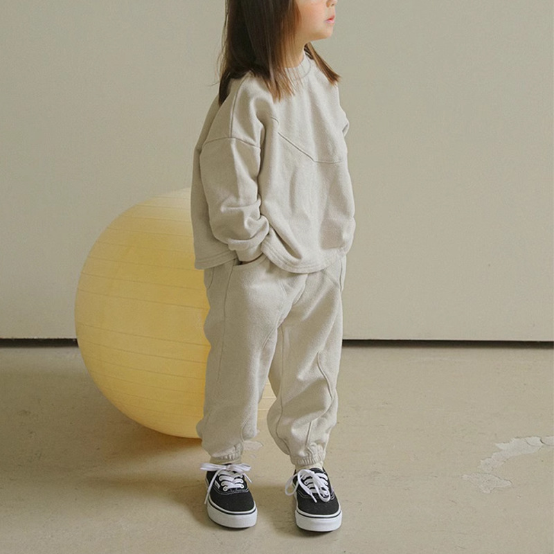 Running Gear Kids - 아동용 양털 맨투맨 및 바지, 세트