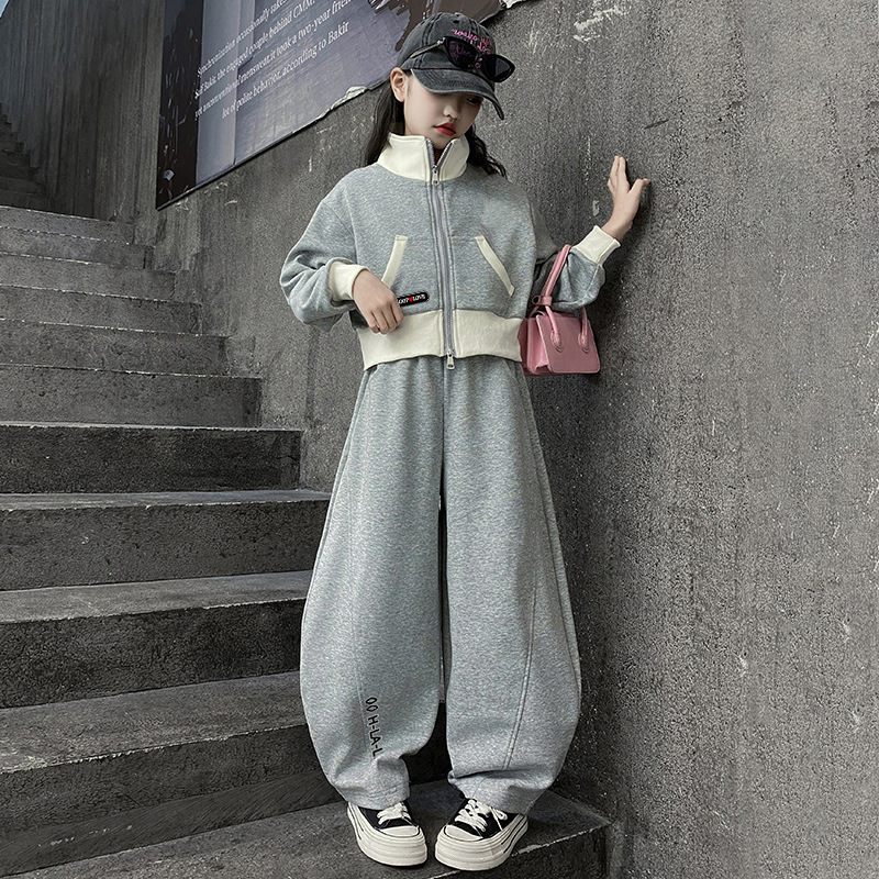 봄 가을 새로운 스포츠 소녀 의류 세트 패치 워크 지퍼 - Running Gear Kids 리뷰 및 가격