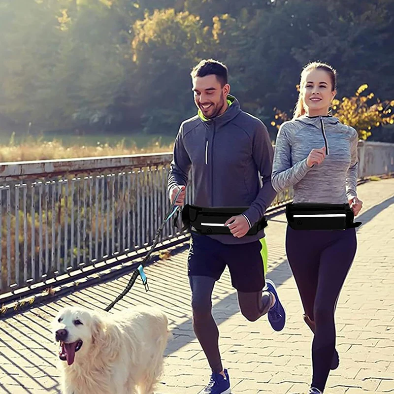 달리기 걷기를위한 핸즈프리 개 가죽 끈 허리 가방이있는 - Running Gear Dog 리뷰 및 가격