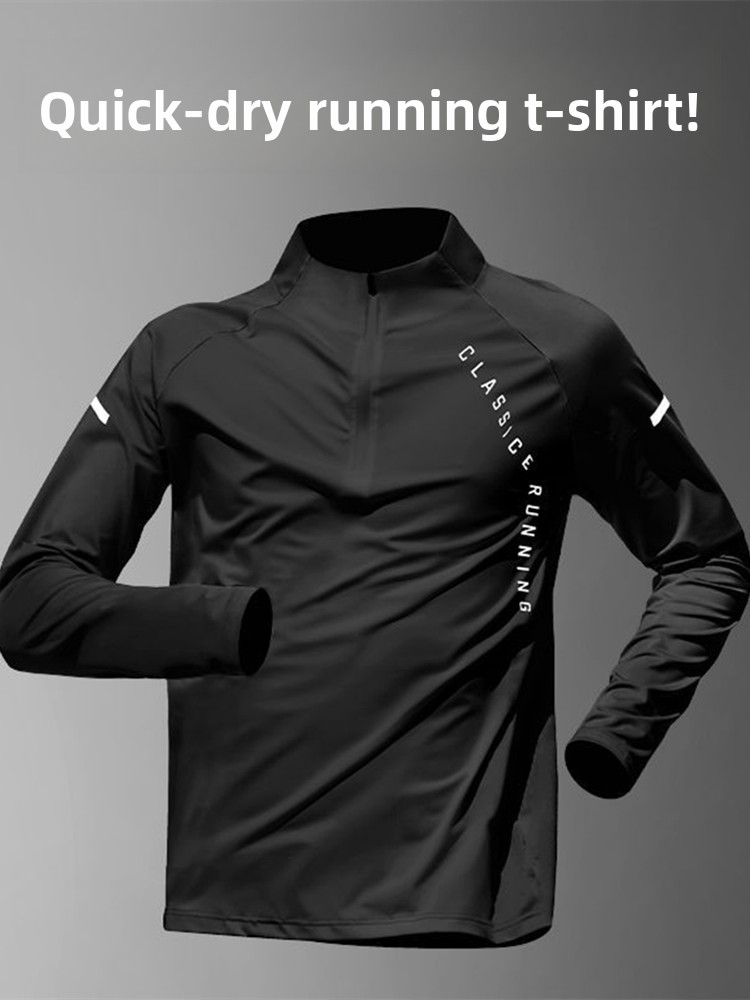 남성용 트레이닝 기능성 퀵 드라이 긴팔 티셔츠 하프 지 - Running Gear Outdoor 리뷰 및 가격