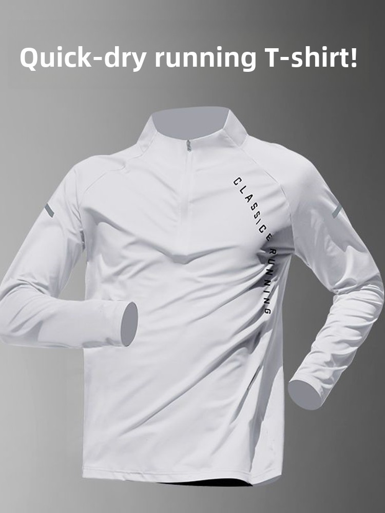 남성용 트레이닝 기능성 퀵 드라이 긴팔 티셔츠 하프 지 - Running Gear Outdoor 리뷰 및 가격