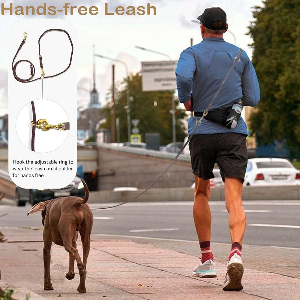 다기능 가죽 개줄 핸즈프리 러닝 리드 천연 가죽 이중  - Running Gear Dog 리뷰 및 가격